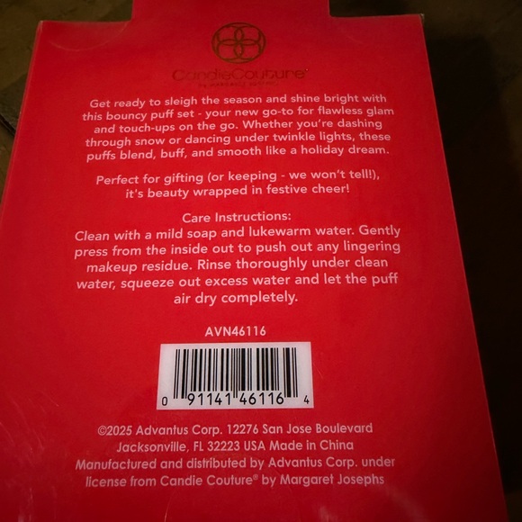 Beauty puff set make up application 6 piece beauty puff set new 6 pcs pink/red - Picture 3 of 3